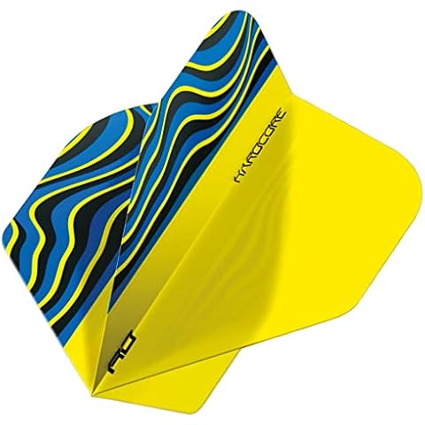 RED DRAGON Hardcore Radical Yellow Wave Dart Flights Cover