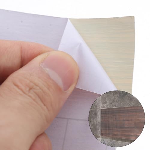 Papel autoadhesivo veta de madera marrón para renovar encimeras 4