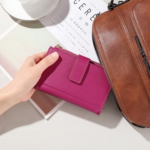 Image of Women's Wallet Ladies Travel Card Wallet Trifold Veagan Leather