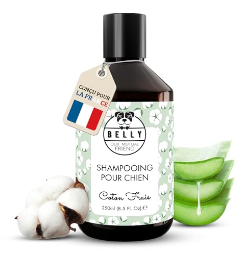 Belly® Shampooing Chien Hypoallergénique -250ml- pH Équilibré, sans Allergène, Convient au Chiot - Shampoing Chien Anti Démangeaison & Anti Odeur -...