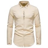 CFWL Bestickte Revershemden FüR Herren Trend Repair Trend Herrenhemden Atmungsaktiv Kapuze Freizeit Outdoor Lederjacke Kunstleder Bikerjacke Mit Kapuze Jacke Light Bomberjacke Beige Xl