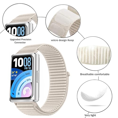 Issinlky Nylonowy pasek kompatybilny z Huawei Band 11/11 Pro, elastyczny pasek sportowy do Huawei Band 11/11 Pro dla kobiet i mężczyzn