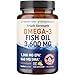 Triple Strength Omega 3 Fish Oil 3600 mg | EPA & DHA | Over 2100mg Omega-3 Fatty Acids | 1300mg EPA + 860mg DHA | Best Essential Fatty Acids | Wild Caught Omega 3 Capsules High Strength | 120 Ct