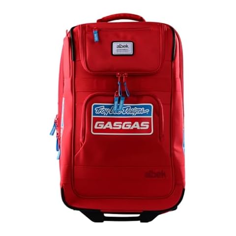 Troy Lee Designs GasGas Team Short Haul Roller Gear Bag, GasGas Racing Team, Easy Mobility Travel Gear Bag, Carry-On Approved, Red, SKU 616318000 Cover