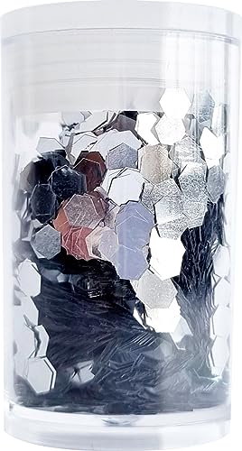 Interdruk - Chunky Glitter - Glitzer für Bastelprojekte und DIY - 5 Flaschen x 4g = 20g - Glam