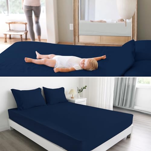 Magik & Kover Twin Fitted Sheet (Navy Blue)