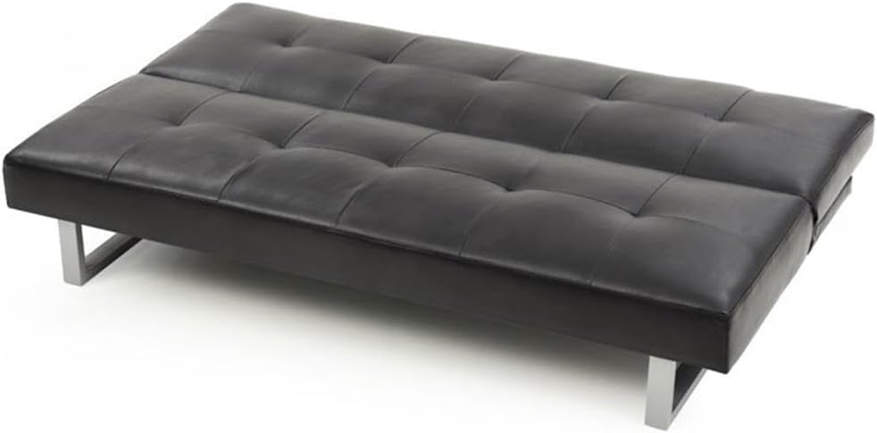 Glory Furniture Chroma Faux Leather Sleeper Sofa in Black