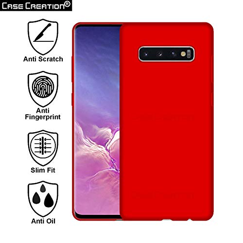 Image of Case Creation Luxurious OG Series for Samsung S10 Case Cover,Anti-Dirty Slim Case Frosted Matte Cute Candy TPU Raised Bezel (Splash of Color) Back Cover for Samsung Galaxy S10 -Wine Red