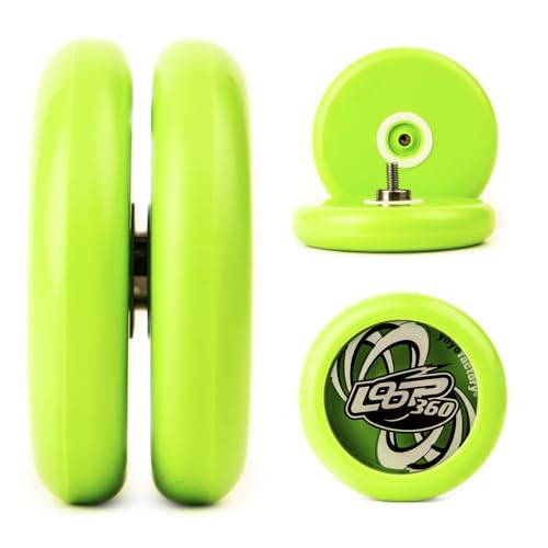 YoYo Factory Loop 360 – JoJo mit Leerlauf und Kugellager – Perfektes Yoyo für Anfänger & Kinder – Spielzeug für Looping-Tricks – JoJo Kinder ab 6 - Grün