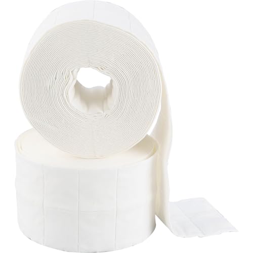 ABENA Cellulose-Tupferrollen, 5 x 4 cm, 1000 Stück (2 Rollen x 500 Stück) | 12-lagige, fusselfreie Tupfer | Nicht steril | Wundversorgung, Nagelvorbereitung, Nagellackentfernung und Make-up-Entfernung