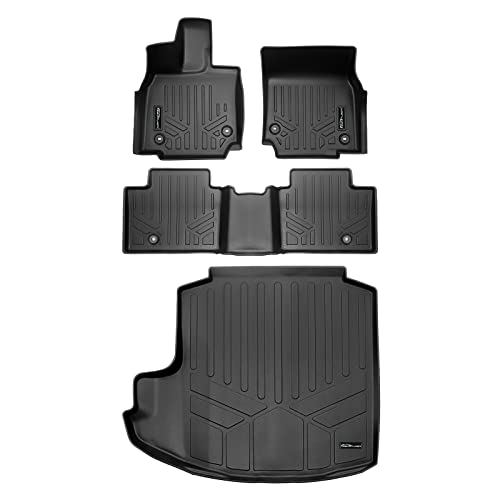 SMARTLINER All Weather Protection Custom Fit Black 2 Row Floor Mats and Cargo Liner Set Compatible with 2023-2025 Toyota Crown
