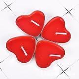 Świece w kształcie serca, 50 sztuk świeczek typu tealight, romantyczna miłość, nieperfumowane świeczki typu tealight, bez dymu, na Walentynki, urodziny, imprezę, jubileusz