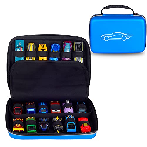 BTOPCASE Estojo rígido de EVA para armazenamento de transporte para carrinhos Hot Wheels, pacote com 20 carrinhos Hot Wheels, pacote com 24 carros, caixa Matchbox Cars (apenas estojo) (estojo de armazenamento de EVA)