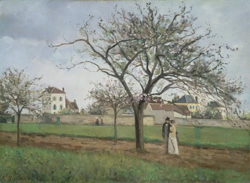 Impression toile Pissarro tableau décoration salon peinture murale 60x90cm
