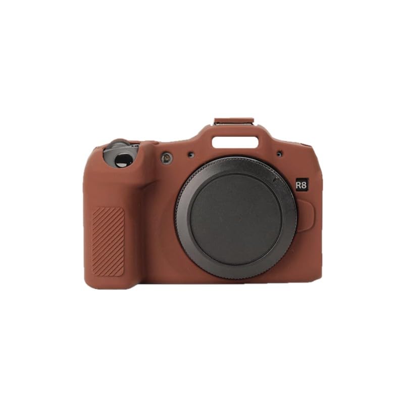 Miękki silikonowy futerał na aparat brązowy gumowy pancerz skórka osłona korpusu ochraniacz do aparatu Canon EOS R8