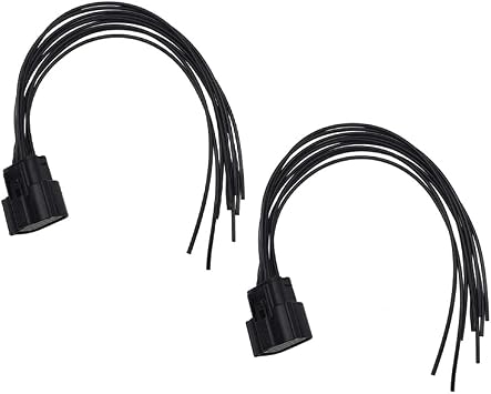Auto Parts 2Pcs Black Car Connector Plug Pigtail Harness 68364272AA Fit for Dodge for Charger 2015 2016 2017 2018 for Ram 2500 2020 Strong and Durable