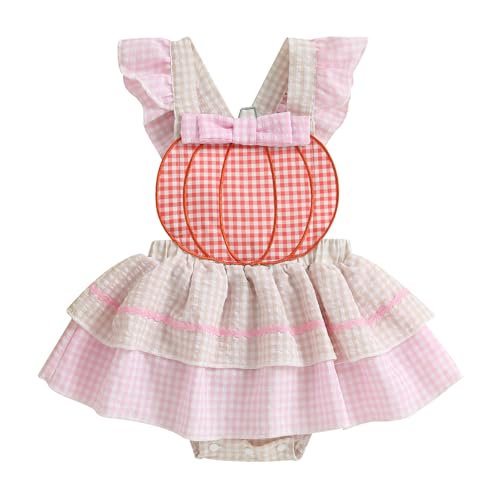 Image of mlpeerw My First Halloween Baby Girl Outfit Newborn Pumpkin Romper Dress Cute Onesie Baby Dresses Photography Outfits
