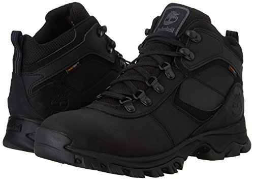 Timberland Bota masculina Mt. Maddsen Mid Leather Wp para caminhada, Preto, 10