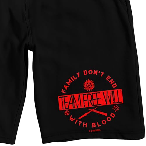 Bioworld Supernatural Men's Black Sleep Pajama Shorts2