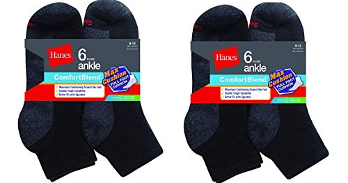 Hanes ComfortBlendMax Cushion Ankle Sock