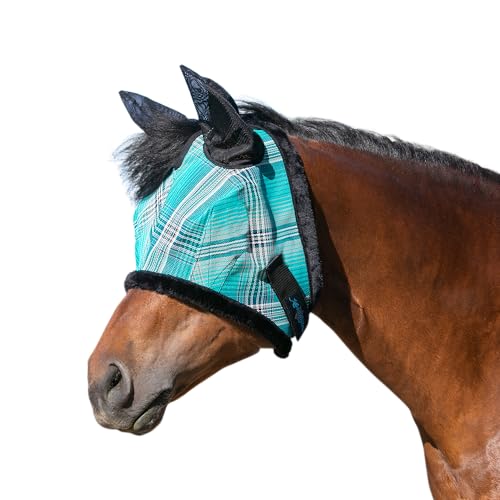 Kensington Signature Fly Mask w/Plush Fleece & Ears w/Forelock Hole Size:L-Average Color: 2021 - Atlantis