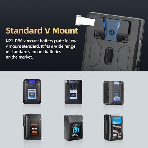 Image of Nitze Mini V Mount Battery Plate with Two 14.8 V D-tap and Two 14.8V DC Output Ports - N21-D1