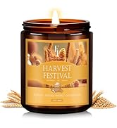Fall Candle, Harvest Festival Scented Candles for Home, Natural Soy Autumn Candle Aromatherapy Ca...