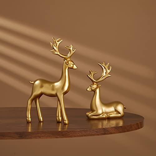 Escultura Decorativa de Ciervo Navideño 2 Pzas miniatura 2