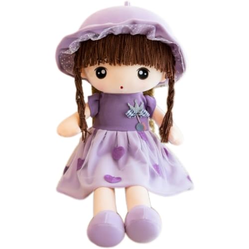 UOAO 女の子向けのぬいぐるみ 人形の女の子のクッション 抱き枕 可愛い 柔らか手触り 動物 もこもこ 添い寝枕 面白い 気持ちいい ギフト 母の日 誕生日 プレゼント お祝い クリスマス パープル 60cm