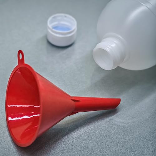 ISOLATECH Zestaw lejków, 4 szt. (Ø 50/75/100/125 mm) - bezpieczne dla żywności i odporne na działanie chemikaliów, do kuchni, warsztatu i laboratorium, polietylen (PE)