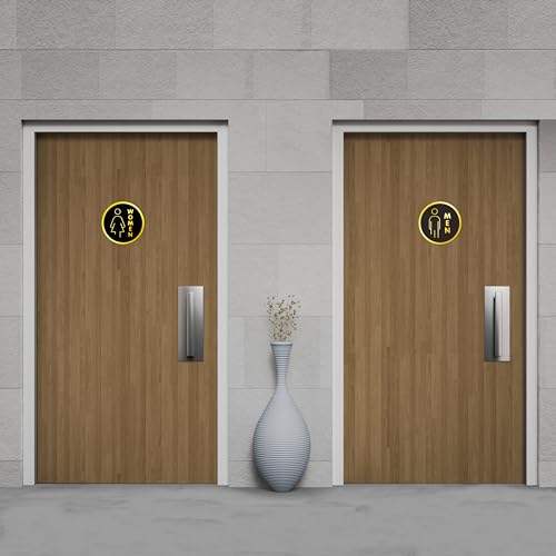 Image of Rousrie Men And Women Stickers For Glass Doors (Size: 6 Inch) For Office, Stores, Cafe, Hotel, Restaurant, Business & Shop, Self-Adhesive, Acrylic Signage (MEN WOMEN)