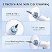 Ear Wax Removal, Electric Ear Cleaning Kit with Light, FSA-HSA-Eligible, Ear Irrigation Kit with 4 Pressure Modes, Safe and Effective Ear Flush Kit with Ear Cleaner - Includes Basin, Towel & 15 Tips