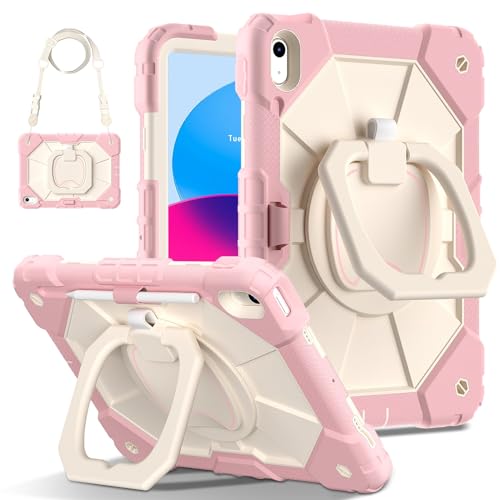 Coque iPad 11e génération 2025 robuste antichoc A16 or rose