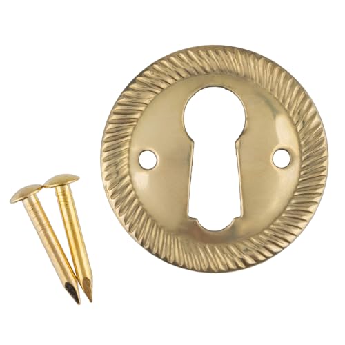Round Rope Pattern Keyhole Escutcheon