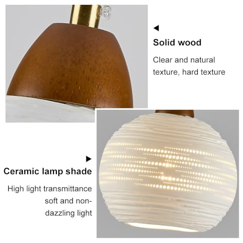Suspension minimaliste moderne blanche avec douille E27 et globe céramique pour salon - 5