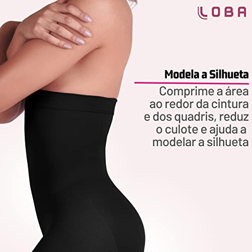 Kit 02 Cinta Modeladora Short Lupo Loba Slim Com Abertura Feminino Adulto | 1 Preto - 1 Pó de Arroz