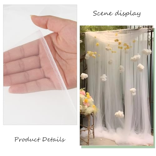 Miniatura 2 de Sjunjie Cortina Decorativa Arco Para Boda 160 X 800 Cm Cenefa De Boda Cortinas Tul Blanco Para Ceremonia Arco Decoracion Boda Sillas Fiesta Decoración Escénica Fondo Photocall