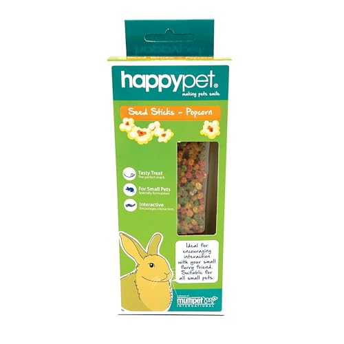 HAPPYPET Komodo Critter's Choice Popcorn Flavoured Seed Sticks Natural Nutritious Tasty Gnawing Nibbling Healthy Non Toxic Treat Chew for Small Animals