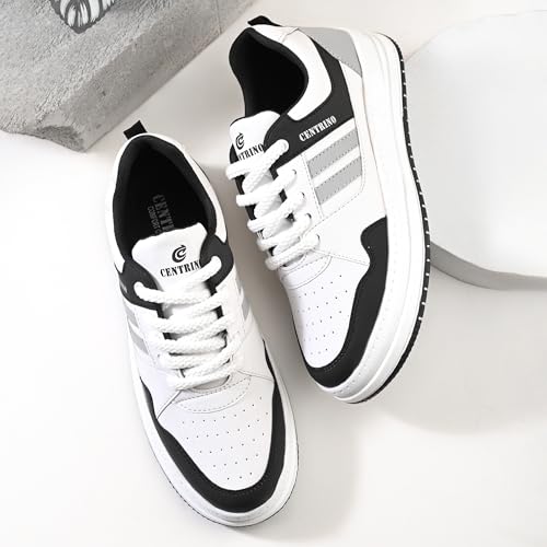 Image of Centrino High Top Sneakers for Men | Shoes for Man Stylish | Casual Lace-Up Lightweight Canvas Walking Shoes | Cushioned Insole | Breathable Comfortable | Anti-Skid Sole | Trendy Mens Sneaker Shoes (9538)