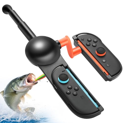 JoyHood Fishing Rod for Switch 2 - Realistic Fishing Game Handle Grip Accessory Compatible with Switch 2 for Family Party