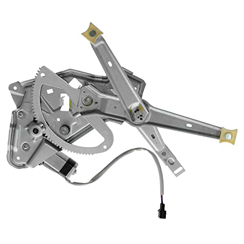 Image of TRQ Rear Left Power Window Regulator & Motor Assembly Drivers Side Compatible with 1989-1995 BMW 525i 1994-1995 530i 1989-1993 535i 540i 1991-1993 M5