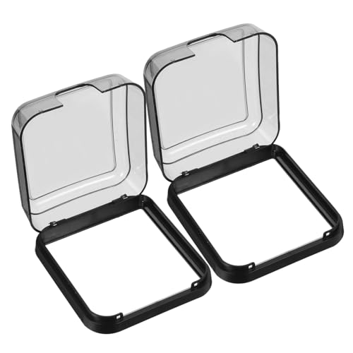 Yardenfun 2pcs Waterproof Socket Box Surround Outlet Light Socket Wall Socket Covers Covers Proofing Block Extension Cord Covers for Sockets Power Socket Outdoor Plug Cover Plastic