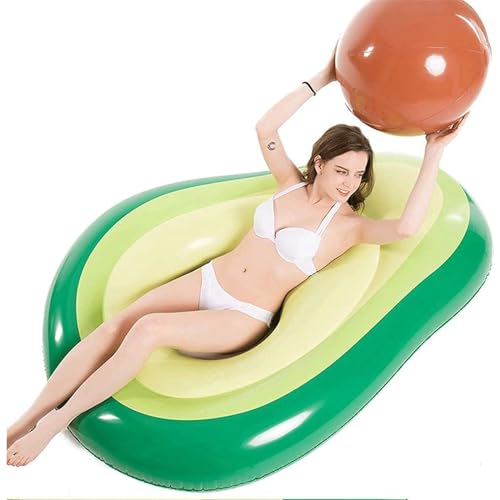 Matelas gonflable avocat avec ballon pour bronzer à la piscine en été