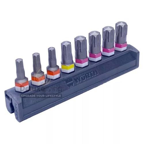 Würth 1/4 Zoll Bit Satz 8 Teile RW20 RW30 RW40 Bitriegel Set für ASSY Schrauben 0614400011