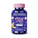 Vitawell Little Dreamers Gummies - 60 Blackcurrant Magnesium Gummies for Kids Relaxation & Sleep (2 Month Supply) with Lemon Balm, Chamomile & L-Theanine | Suitable for Ages 3