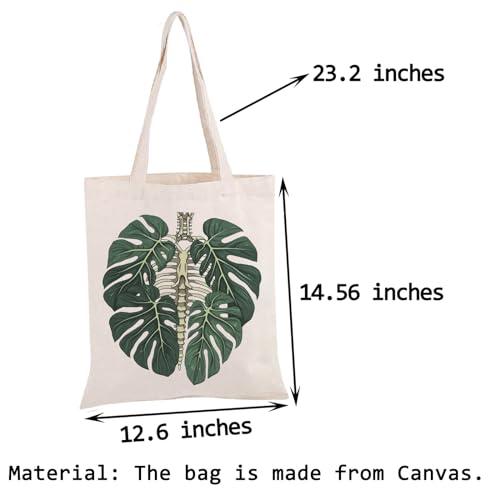 Bolsa Tote PWHAOO Monstera Skeleton miniatura 4
