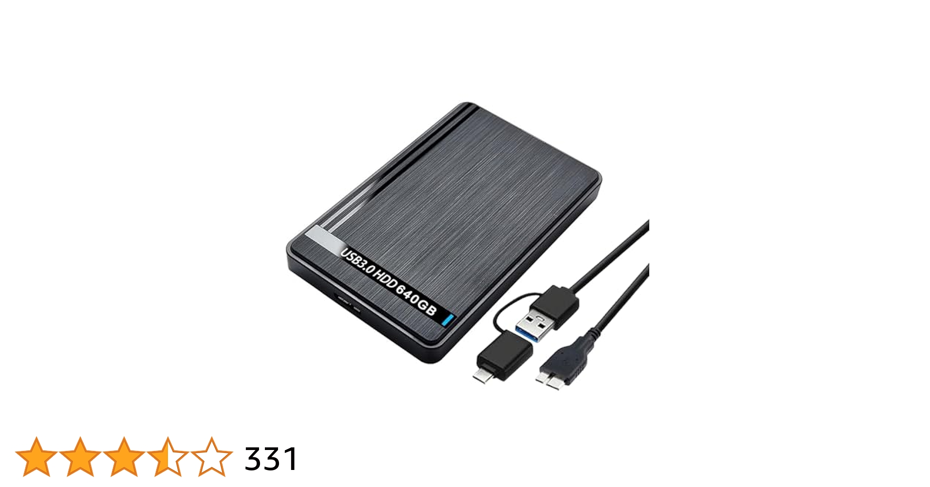 HDD 640GB×10個24時間以内に発送! Amazon | BIGBIGER 外付けHDD 640G USB3.0 Type C HDD 2in1外