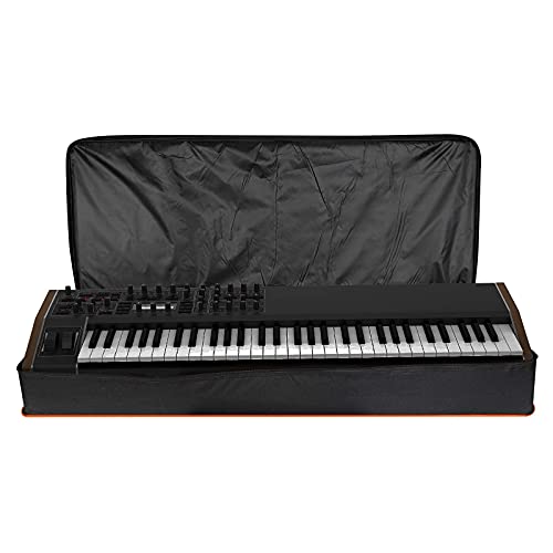 Portable 61 Key Keyboard Gig Bags, Durable Key Keyboard Piano Case 600D Oxford Clothes With10Mm Cotton Case Gig Bag, Electric Piano Keyboard Case 40.1"X15.7"X4.7" Black+Red #TOP6