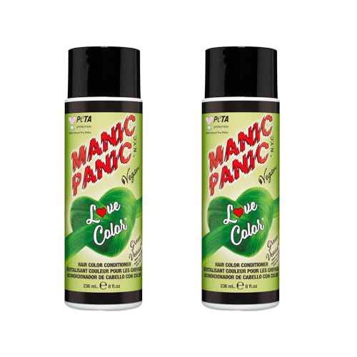 Manic Panic Love Color Verde Venus, Sin crueldad, Vegano y vibrante 2 x 236ml