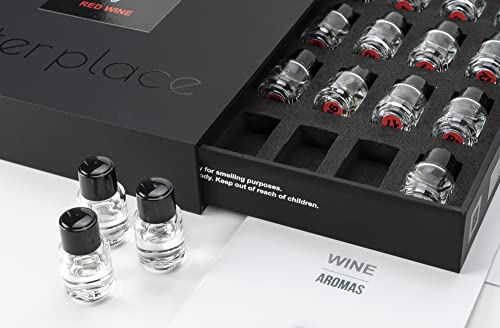 TASTERPLACE 24 Rotwein aromen, Aroma Set, Englisch, für Sommeliers, Tasting Tool